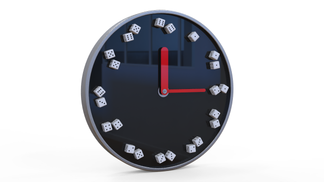 dice clock 3D Model .c4d .max .obj .3ds .fbx .stl .blend 