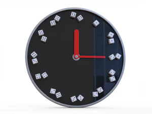 サイコロ時計 3Dモデル