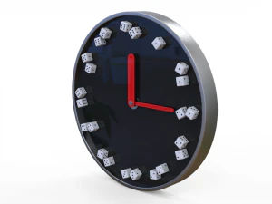 サイコロ時計 3Dモデル