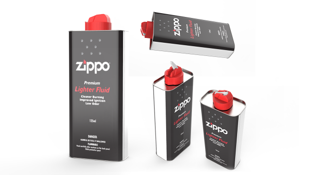 zippo lighter fluid - 125ml Model 3D .c4d .max .obj .3ds .fbx .stl .blend 