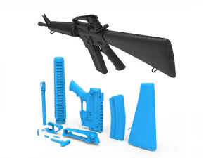 एम16 3D प्रिंट मॉडल