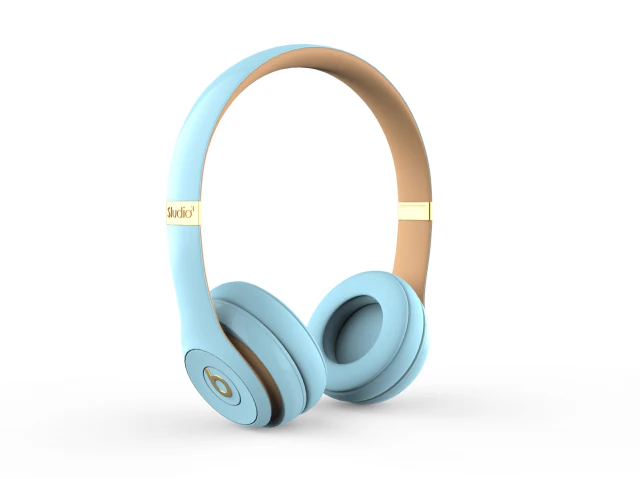 beats gold - blue 3D Model .c4d .max .obj .3ds .fbx .stl .blend 