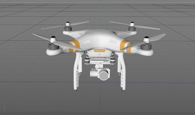 dji phantom 4 3D Model .c4d .max .obj .3ds .fbx .stl .blend 