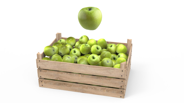 green apple box Model 3D .c4d .max .obj .3ds .fbx .stl .blend 