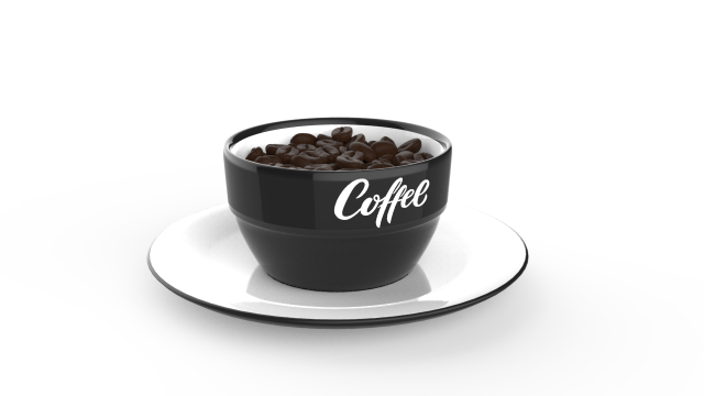 coffee beans Model 3D .c4d .max .obj .3ds .fbx .stl .blend 