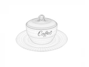gr&atilde;os de caf&eacute; Modelo 3D