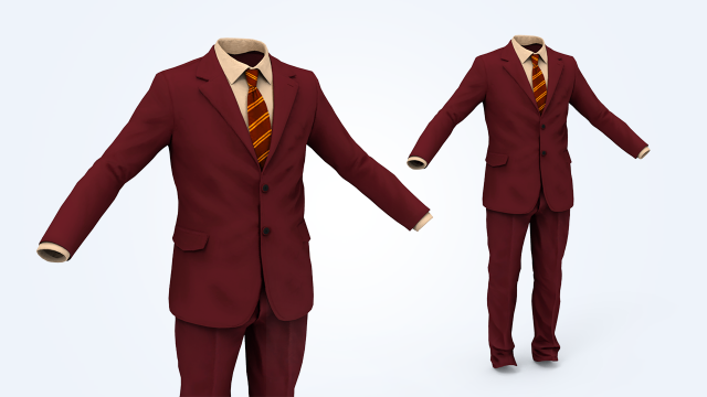 business suit man 3D Model .c4d .max .obj .3ds .fbx .stl .blend 