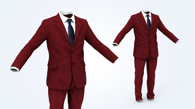 business suit man 3D Model .c4d .max .obj .3ds .fbx .stl .blend 