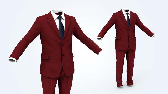 business suit man 3D Model .c4d .max .obj .3ds .fbx .stl .blend 