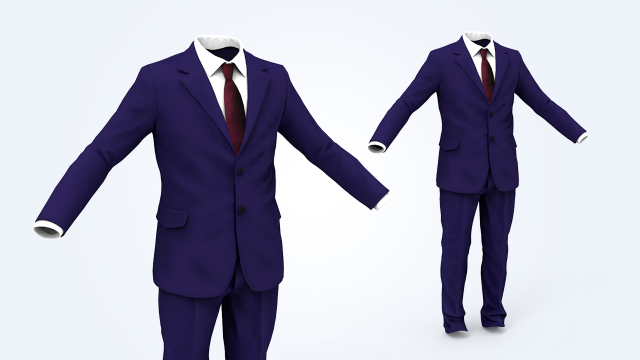 business suit man 3D Model .c4d .max .obj .3ds .fbx .stl .blend 