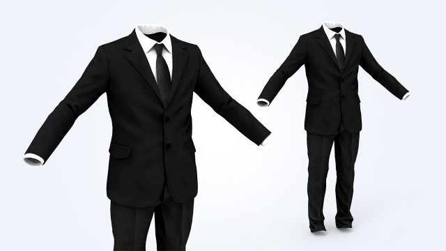 business suit man 3D Model .c4d .max .obj .3ds .fbx .stl .blend 