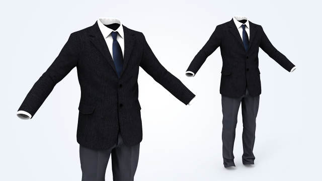 business suit man Modelo 3D .c4d .max .obj .3ds .fbx .stl .blend 