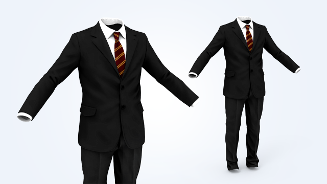 business suit man Modelo 3D .c4d .max .obj .3ds .fbx .stl .blend 
