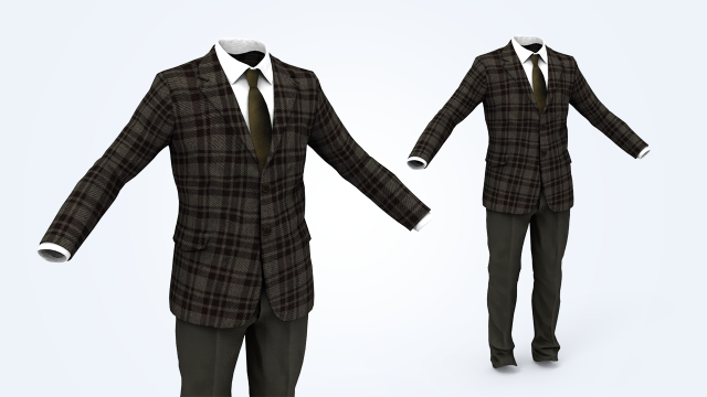 business suit man Model 3D .c4d .max .obj .3ds .fbx .stl .blend 