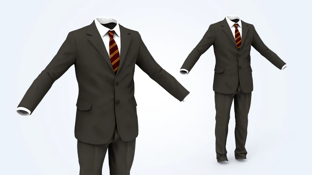 business suit man 3D Model .c4d .max .obj .3ds .fbx .stl .blend 