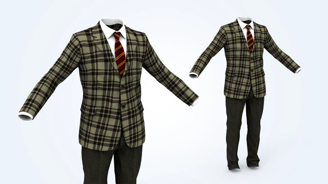 business suit man 3D Model .c4d .max .obj .3ds .fbx .stl .blend 