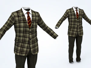 uomo in giacca e cravatta Modello 3D