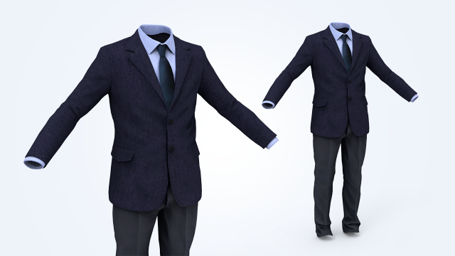 business suit man 3D-Modell .c4d .max .obj .3ds .fbx .stl .blend 