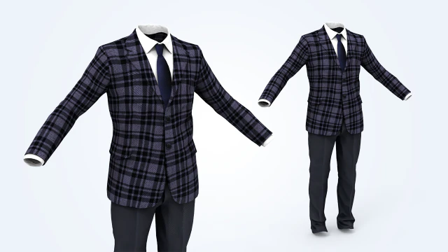 business suit man 3D Model .c4d .max .obj .3ds .fbx .stl .blend 