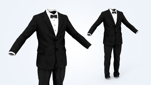 business suit man 3D 모델 .c4d .max .obj .3ds .fbx .stl .blend 