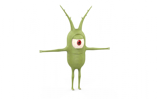plankton 3D Model .c4d .max .obj .3ds .fbx .stl .blend 