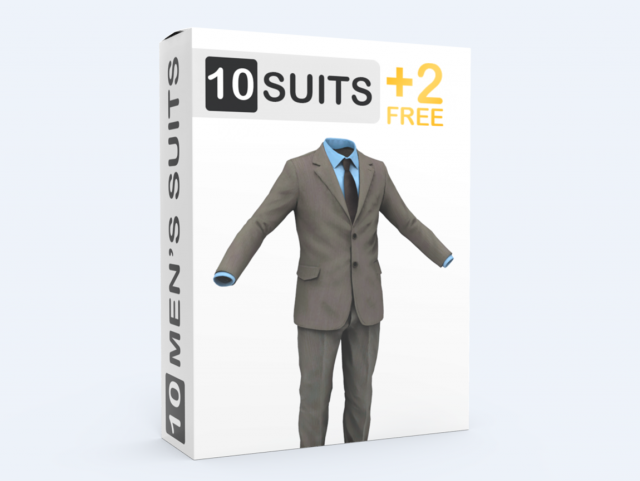 suit man 3D Model .c4d .max .obj .3ds .fbx .stl .blend 