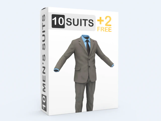 suit man 3D Model .c4d .max .obj .3ds .fbx .stl .blend 