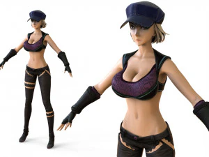 garota anime Modelo 3D