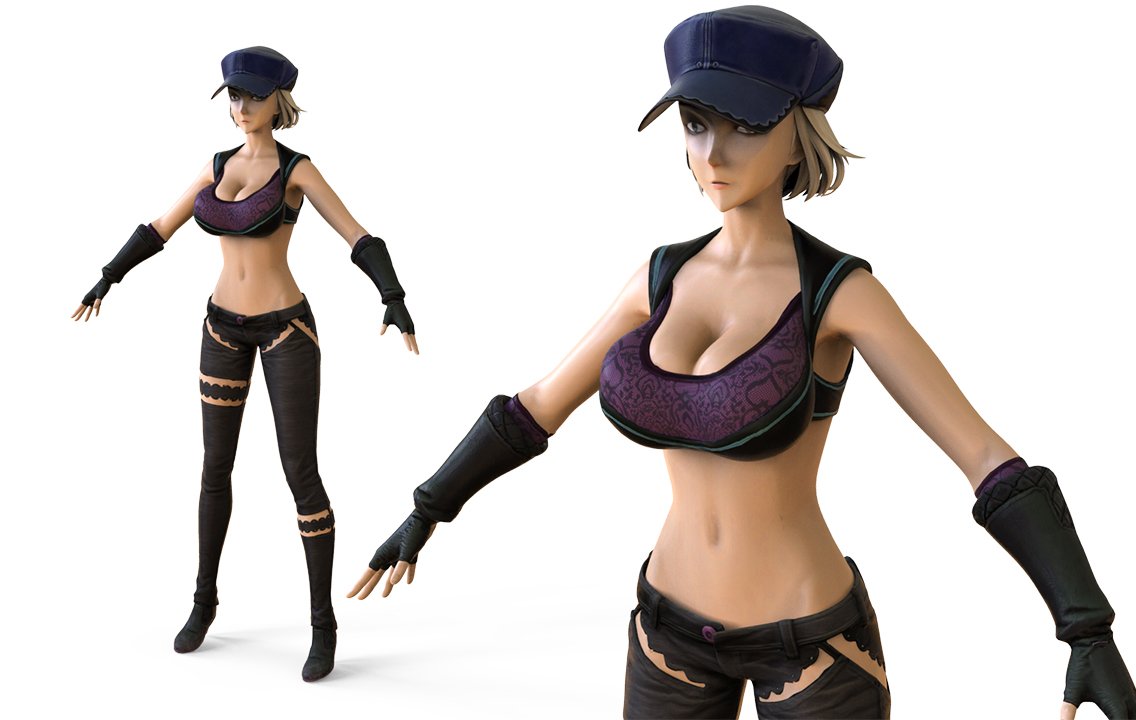 anime girl 3D Model in Woman 3DExport