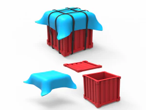 laat het pubg-spel vallen 3D printmodel