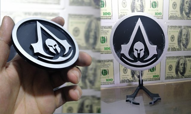 assassinss creed odyssey logo 3D Принт Модель .c4d .max .obj .3ds .fbx .stl .blend 