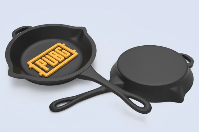 pubg frying pan keychain 3D Print Model .c4d .max .obj .3ds .fbx .stl .blend