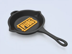pubg frying pan keychain 3D Print Model