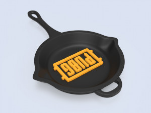 pubg frying pan keychain Modelo de impresión 3D