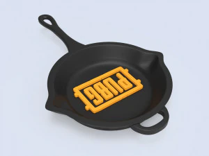 pubg frying pan keychain 3D Print Model