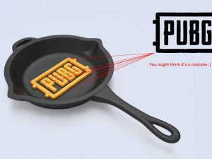 pubg frying pan keychain 3D Print Model