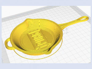 pubg frying pan keychain 3D Print Model