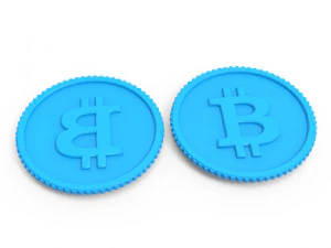 pi&egrave;ce de monnaie bitcoin Modèles 3D en vedette