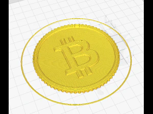 pi&egrave;ce de monnaie bitcoin Modèles 3D en vedette