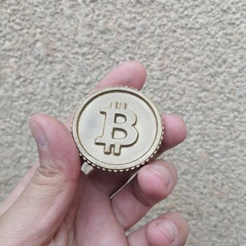 bitcoin coin 3D Print Model .c4d .max .obj .3ds .fbx .stl .blend 