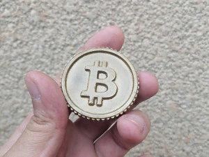 koin bitcoin Model Cetak 3D