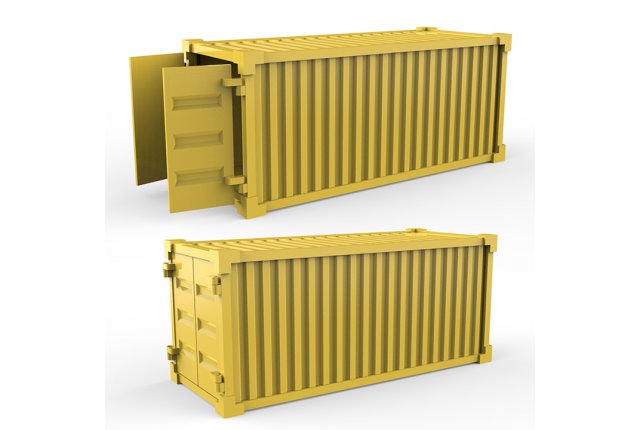 container Model do druku 3D .c4d .max .obj .3ds .fbx .stl .blend 
