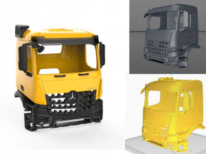 Mercedes Benz Arocs 3245 cabine Modèles 3D en vedette