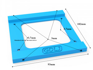 laptop hard drive base - pc cases 3D Print Model
