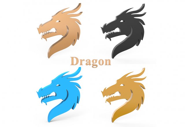 dragon 3d printing model 3D 打印模型 .c4d .max .obj .3ds .fbx .stl .blend 