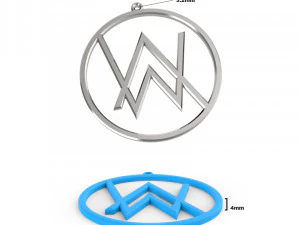 alan walker - necklace - medal 3D Print Model