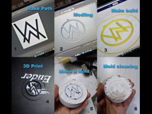 alan walker - necklace - medal 3D 打印模型