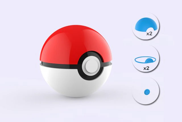 pokeball 3D Print Model .c4d .max .obj .3ds .fbx .stl .blend 