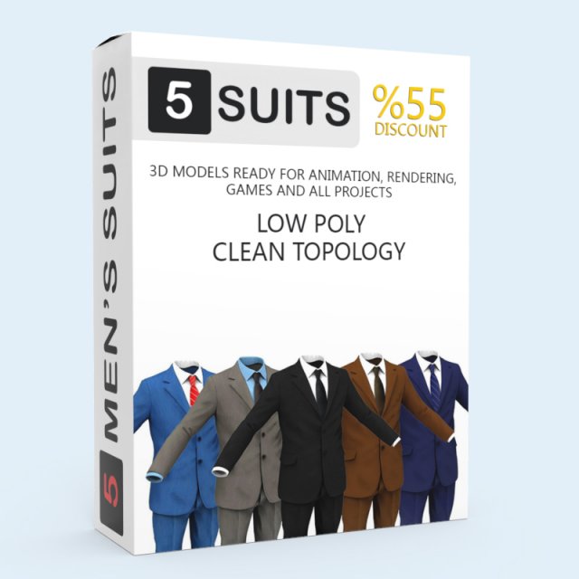 business suit man 3D Model .c4d .max .obj .3ds .fbx .stl .blend 