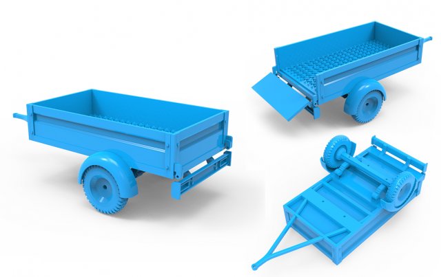 trailer Modello di stampa 3D .c4d .max .obj .3ds .fbx .stl .blend